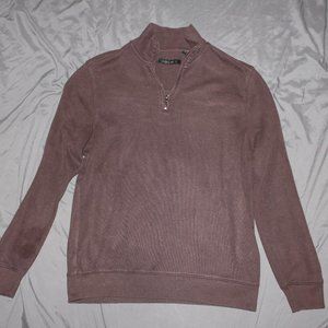 Axist Brown M Men's Quarter Zip Sweater